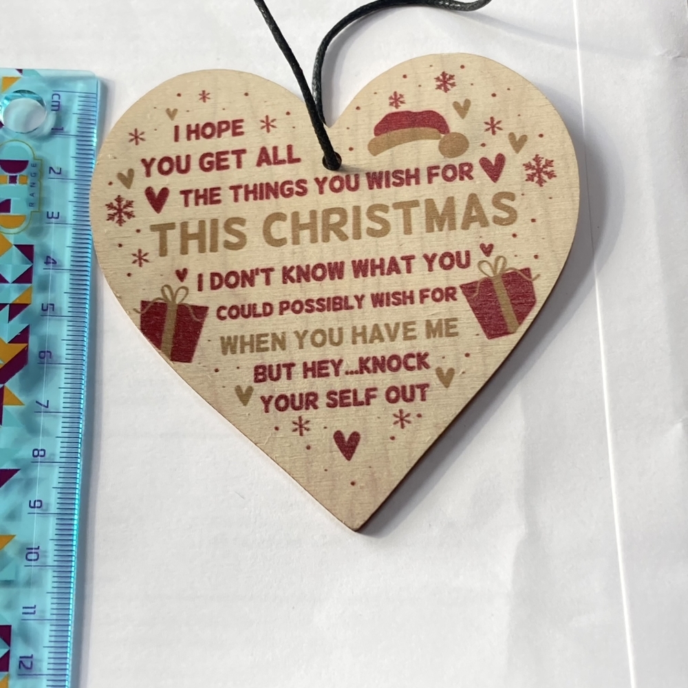 BNWT Women's Christmas Festive Cheer Heart Ornament - Holiday Delight - Picture 9 of 9